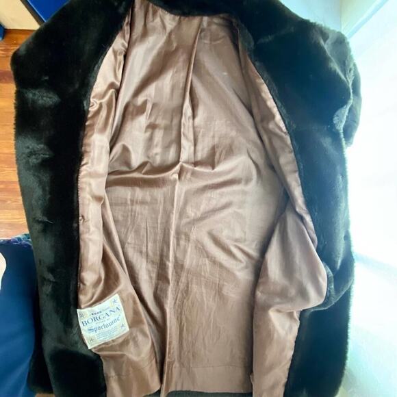 VINTAGE 70S BROWN TEDDY COAT SIZE 38 – CHEST US MEDIUM - Picture 9 of 12
